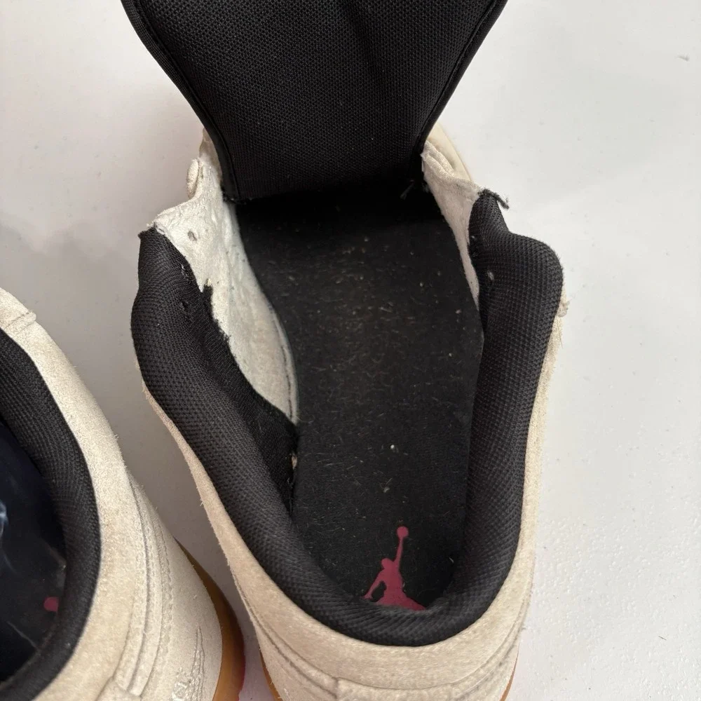 Nike Air Jordan 1 Low White Gum Hyper Pink Men's Size 11 Suede - No Laces